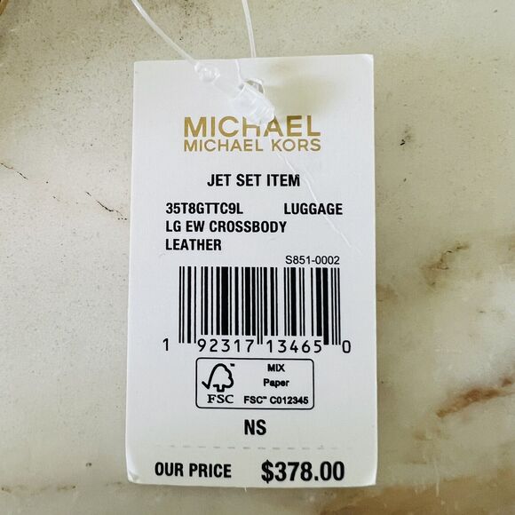 MICHAEL KORS Jet Set Item Luggage Leather Zip Chain East West Crossbody Bag - Picture 11 of 11